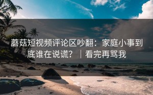 蘑菇短视频评论区吵翻：家庭小事到底谁在说谎？｜看完再骂我