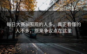 每日大赛ai围观的人多，真正看懂的人不多，原来争议点在这里